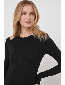 Sisley pulover femei, culoarea negru, light