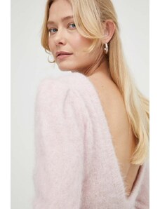 BA&SH pulover de lana femei, culoarea roz