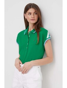 Tommy Hilfiger tricou polo femei, culoarea verde WW0WW41285