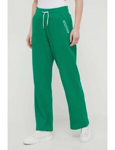 Tommy Hilfiger pantaloni de lounge culoarea verde, cu imprimeu UW0UW04946