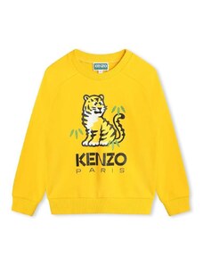 Kenzo Kids hanorac de bumbac pentru copii culoarea galben, cu imprimeu