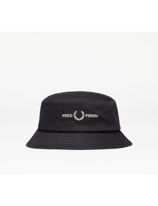 Căciulă FRED PERRY Graphic Brand Twill Bucket Hat Black/ Warm Grey