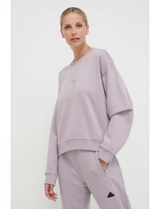 adidas bluză femei, culoarea violet, uni IW1261