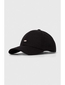 BOSS șapcă de baseball din bumbac culoarea negru, uni 50495128