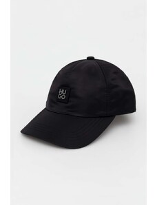 HUGO șapcă culoarea negru, cu imprimeu 50514124