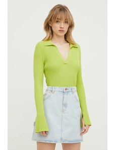 HUGO pulover femei, culoarea verde, light 50507957
