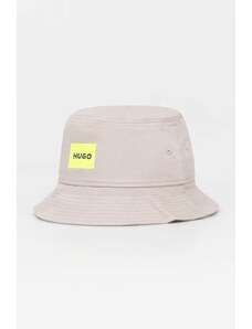 HUGO pălărie din bumbac culoarea gri, bumbac 50514748