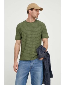Marc O'Polo tricou din bumbac barbati, culoarea verde, modelator