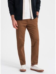 Ombre Clothing Men's classic cut chino pants with soft texture - caramel V3 OM-PACP-0190