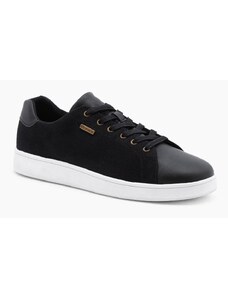 Ombre Clothing Men's combined material sneakers shoes - black V2 OM-FOCS-0108