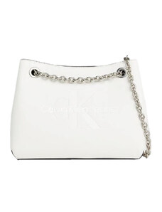 CALVIN KLEIN Geantă Sculpted Shoulder Bag24 Mono K60K607831 0LI white/silver logo