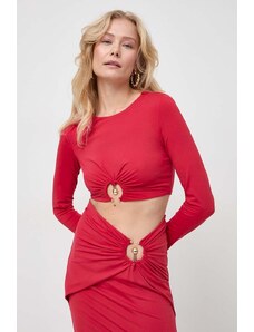 Bardot bluza femei, culoarea rosu, neted