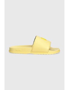 HUGO papuci Match femei, culoarea galben, 50517507