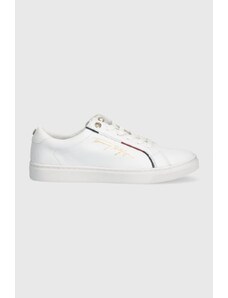 Tommy Hilfiger sneakers din piele TH SIGNATURE SNEAKER culoarea alb, FW0FW06322