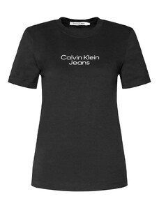 CALVIN KLEIN T-Shirt Stacked Institutional Reg Tee J20J223222 BEH ck black