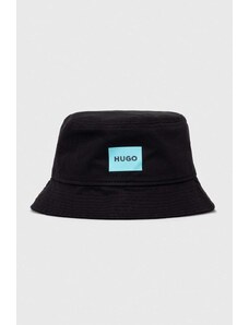 HUGO pălărie din bumbac culoarea negru, bumbac 50514748
