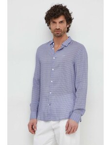 Armani Exchange camasa barbati, culoarea violet, cu guler clasic, regular