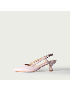 ALURA PREMIUM Pantofi decupați cu toc mic lila Clarissa din piele naturală (Mărime: 36)