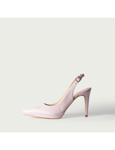 ALURA PREMIUM Pantofi decupați cu toc subțire și platformă lila Fabienne din piele naturală (Mărime: 36)