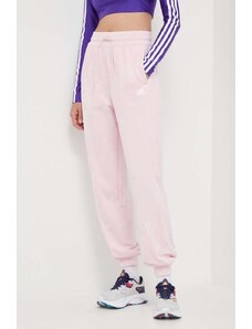 adidas pantaloni de trening culoarea roz, cu imprimeu IS4297