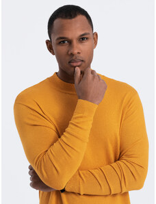 Ombre Jumătate de guler pentru bărbați tricotat cu viscoză - muștar V5 OM-SWTN-0100