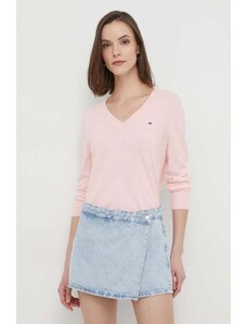 Tommy Hilfiger pulover femei, culoarea roz, light WW0WW40098
