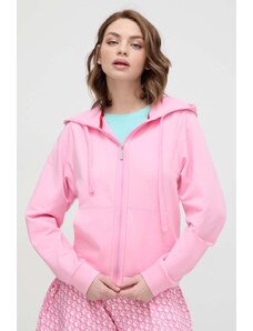 HUGO bluză femei, culoarea roz, cu glugă, uni 50520504