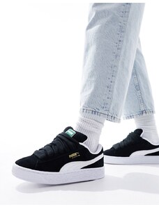 Puma Suede XL trainers in black and white