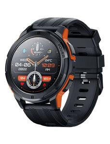 Ceas smartwatch barbati Tio , 1.43 inch AMOLED, AI, Ultra Rezistent, Convorbire Bluetooth HD, 100 Sporturi, Monitorizare Ritm Cardiac Multi Point, Oxigen sange, Difuzor, Tensiune arteriala, Carcasa Me