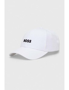 BOSS șapcă de baseball din bumbac culoarea negru, cu imprimeu 50495121