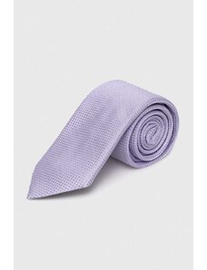BOSS cravată de mătase culoarea violet 50512631