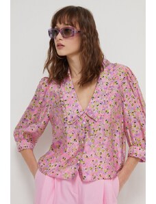 HUGO cămașă femei, culoarea roz, cu guler clasic, regular 50509359