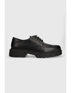 HUGO pantofi de piele Denzel barbati, culoarea negru, 50517228