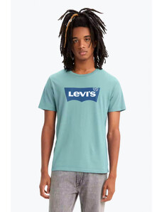 Levi's Tricou barbati din bumbac cu imprimeu cu logo albastru deschis