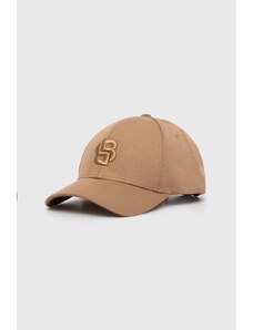 BOSS șapcă culoarea bej, cu imprimeu 50520812