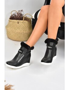 Fox Shoes Black Women's Hidden Heel Boots