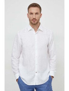 BOSS cămașă de in culoarea alb, cu guler clasic, regular 50513676