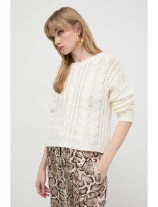 Twinset pulover femei, culoarea bej