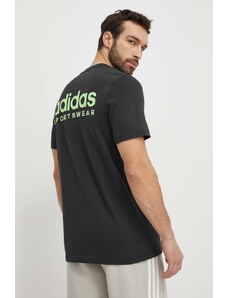 adidas tricou din bumbac bărbați, culoarea gri, cu imprimeu IX4452