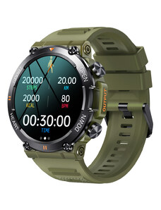 Ceas smartwatch barbati TIO Pro Combat, 1.4 inch IPS HD, apel bluetooth HD, multi sport, monitorizare ritm cardiac multi point, oxigen sange, tensiune arteriala, difuzor, IP67