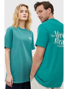 Mercer Amsterdam tricou din bumbac culoarea verde, cu imprimeu