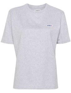 Autry logo-patch cotton T-shirt - Grey