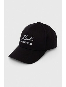 Karl Lagerfeld șapcă culoarea negru, cu imprimeu 542123.805605