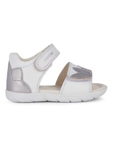 Geox sandale din piele pentru copii SANDAL ALUL culoarea alb