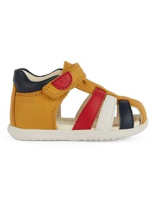 Geox sandale din piele pentru copii SANDAL MACCHIA culoarea galben