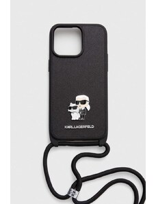Karl Lagerfeld Husă pentru telefon iPhone 15 Pro Max 6.7" culoarea negru