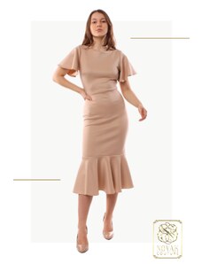 NOVAK COUTURE Rochie Nude Butterfly