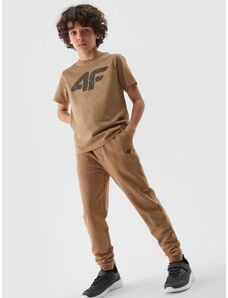 4F Pantaloni jogger de trening pentru băieți - bej - 122