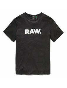 G-Star RAW Tricou 'Holorn' negru / alb