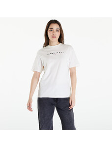 Tommy Hilfiger Tricou pentru femei Tommy Jeans Relaxed New Linear Short Sleeve Tee Ancient White